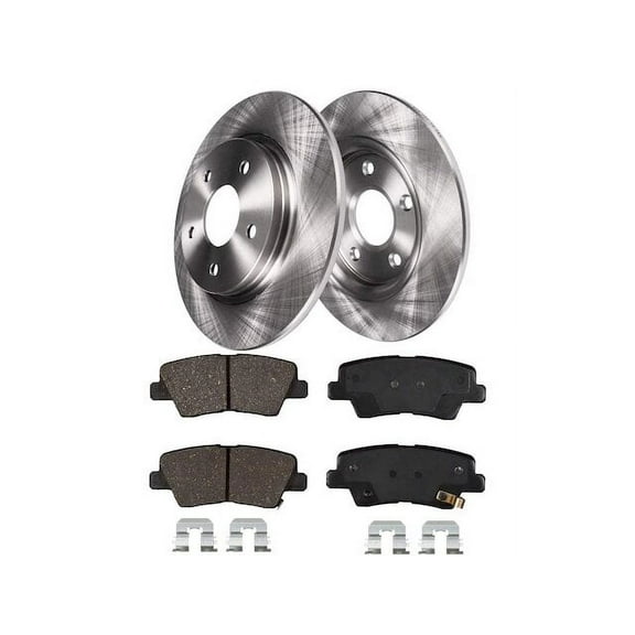 Front Brake Pad and Rotor Kit - Compatible with 2014 - 2016 Kia Forte5 2015