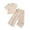 White, variant on Girls 2 Piece Summer Outfits Ribbed Striped Short Sleeve T-Shirt & Elastic Waist Wide Leg Pants with Bow Details Casual Clothes for Kids White Size 5-6 Years