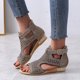thumbnail image 5 of Zapatos de mujer con cremallera y sandalias ahuecadas con diamantes de imitación y boca de pescado de verano para mujer Wmkox8yii  shjk4832, 5 of 8