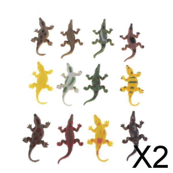 2x Figuras de Acción de Plástico Modelo de Animales Salvajes Simulados para Colección de Niños Juguete Educativo de Ciencia 2 piezas