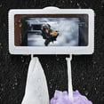 thumbnail image 2 of Shower Phone Holder Waterproof Shower Phone Holder Anti-Fog Touch Screen Shower Case For Phone Under 6.8 Inches Bathroom Kitchen Cell Phone Mount, 2 of 7