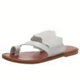 thumbnail image 5 of Stylish Toe Ring Flat Sandals for Women Summer Comfortable Slip-On Flat Shoes Beach Wedding Slides Casual Flip Flops, 5 of 5