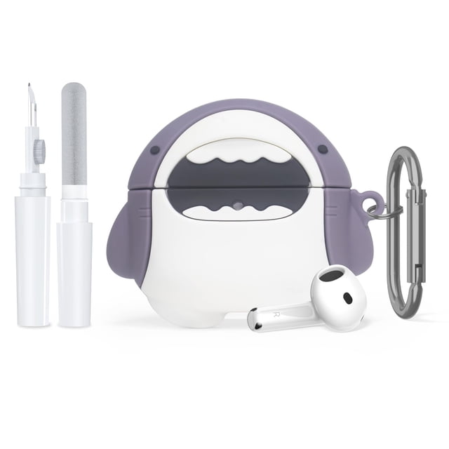Funda de silicona para AirPods 4, diseño de animalito anime, resistente a golpes