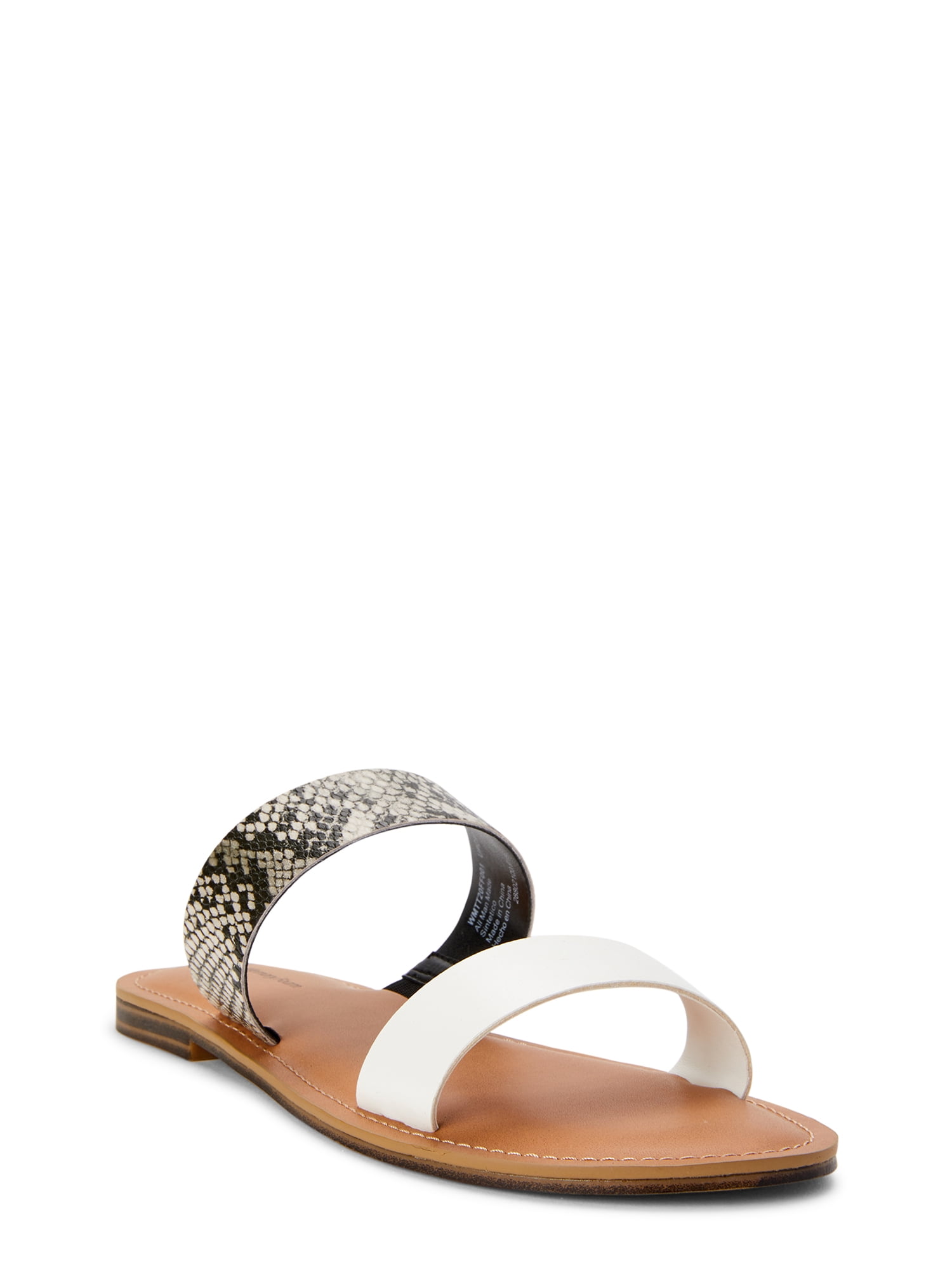 time and tru black platform sandals