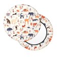 thumbnail image 2 of KLL South American Animals Round Bar Chair Cushion Cover 14 inch ,Bar Stool Protector with Elastic, Soft Washable, 2 of 6