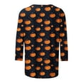 thumbnail image 5 of FDGIU 2025 Women's Plus Size Tunic Tops - Funny Halloween Novelty Shirts, 3/4 Length Sleeve Crew Neck Blouse, Loose Fit Casual Fall Winter Tops, 5 of 5