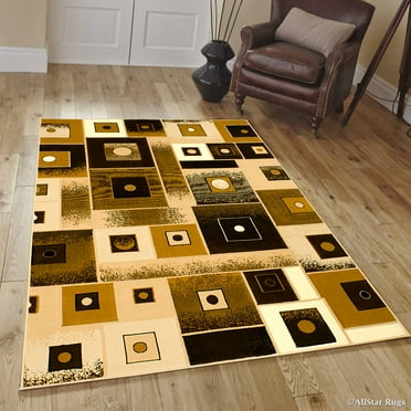 Allstar Brown Modern Contemporary Casual Formal Brown Area Rug (5' 2" x 7' 2")