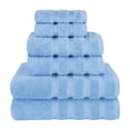 thumbnail image 3 of 6-Piece Winter Towel Set, Ultra Soft Absorbent Cotton Bath Towels for Bathroom, 600 GSM Thick Quick-Dry Hotel Luxury Spa Towels, 4 Bath Towels 2 Washcloths, Idea Gift, Blue, 3 of 9