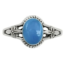 Sleeping Beauty Turquoise - USA 925 Sterling Silver Ring s.8 Jewelry R-1300 SDR250997