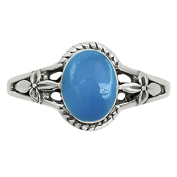 Sleeping Beauty Turquoise - USA 925 Sterling Silver Ring s.8 Jewelry R-1300 SDR250997