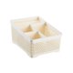 thumbnail image 2 of Caja de almacenamiento de cosméticos de escritorio de plástico, soporte organizador de papelería para estudiantes de oficina de mimbre de Almacenamiento y organización del hogar beis blanco Toystoory HA000853-02B, 2 of 6