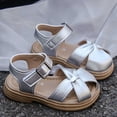 thumbnail image 6 of LIUJUNSHOP Toddler Girls Sandals Little Girls Kids Summer Shoes Toddler Sandals Silver 11.5-12 Years, 6 of 9