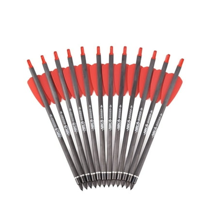 7.5 Crossbow Bolts Carbon Arrows SP350 for COBRA SYSTEM R9 Bow Hunting Pack of 12