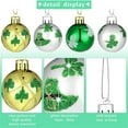 thumbnail image 3 of Nmdmisc 12 PCS Ball Ornament - St. Patrick's Shamrock Clover Hanging Ball Baubles Ornament for Christmas Tree Party Decoration (2.36"), 3 of 3