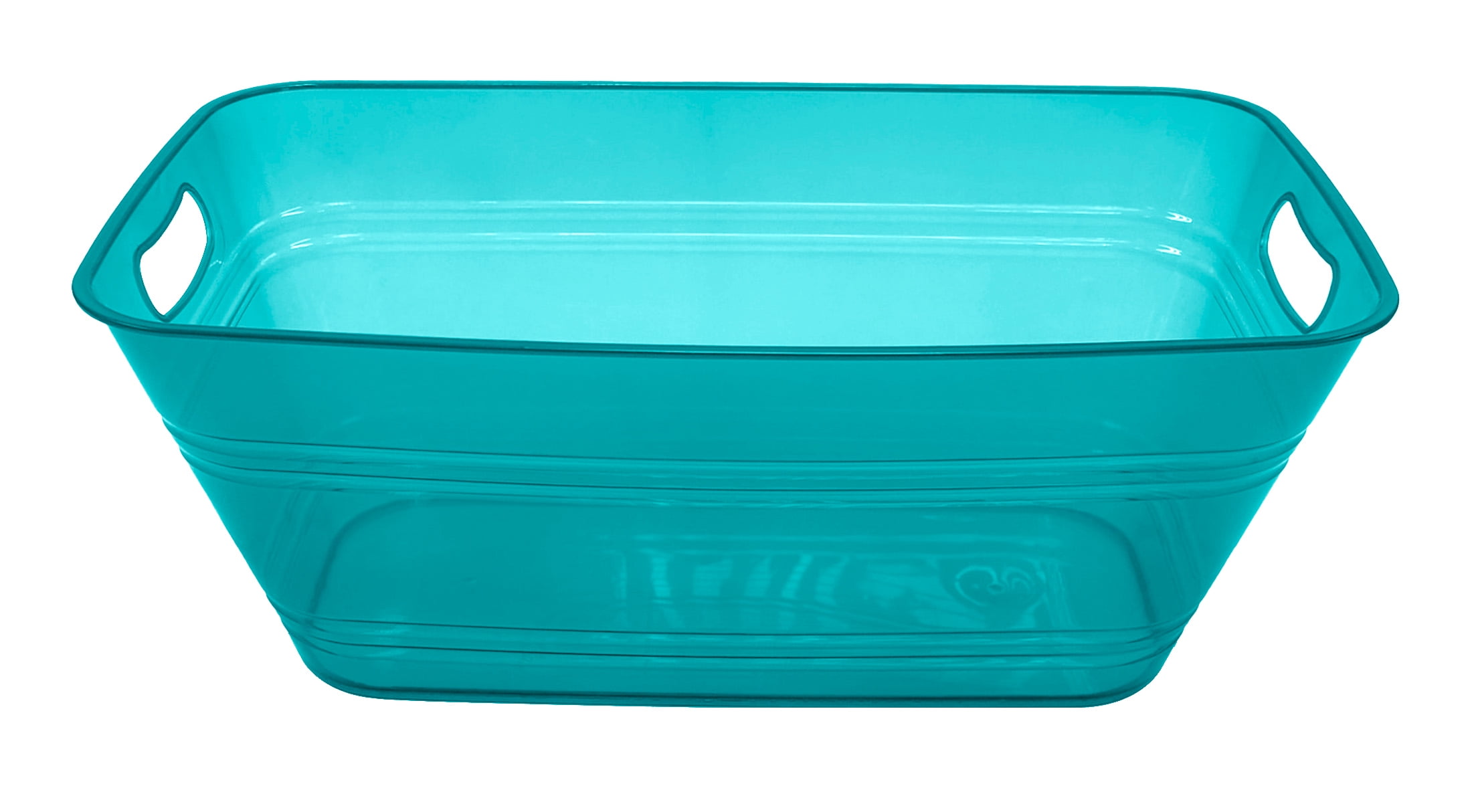 Mainstays 20" Plastic Rectangular Beverage Tub - Green
