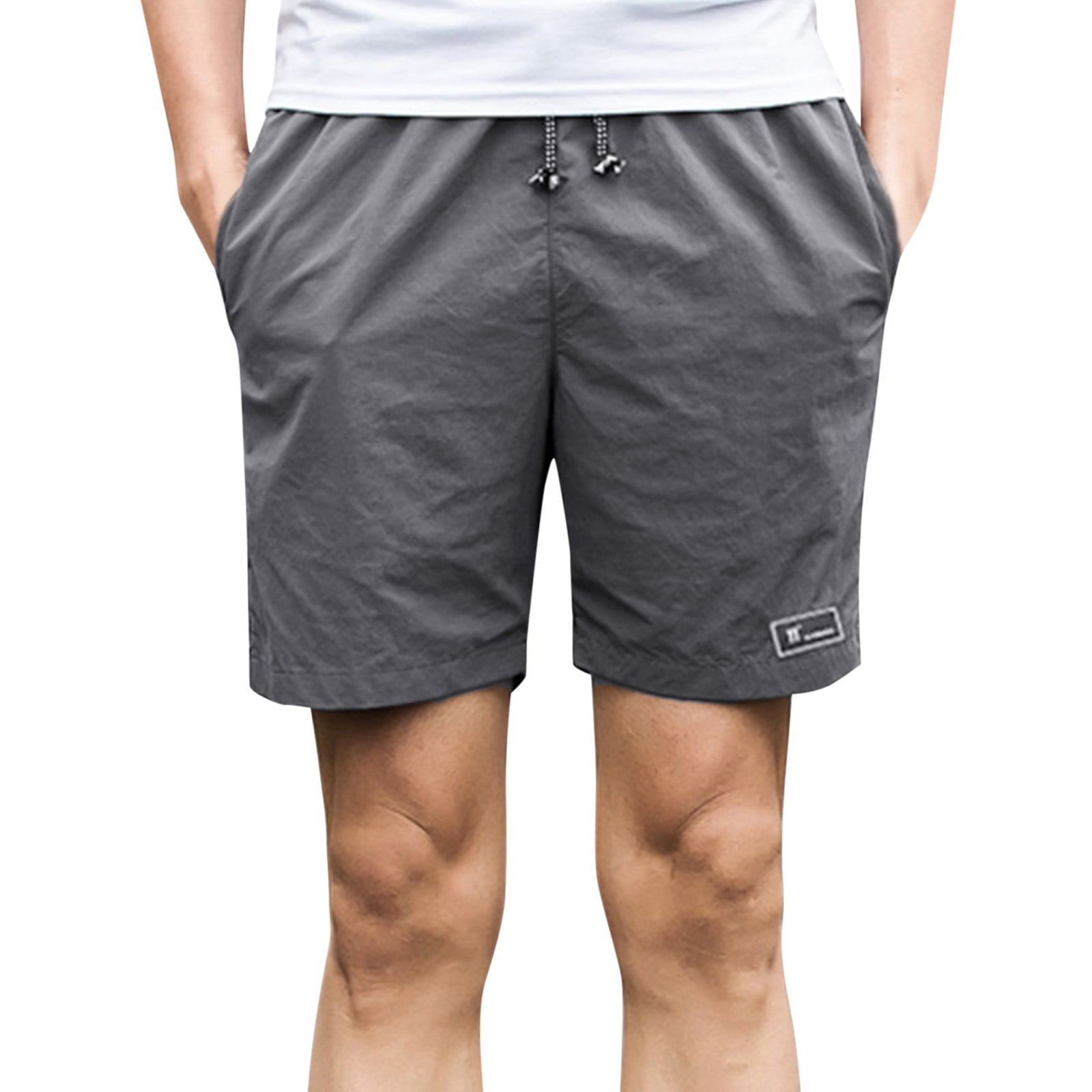 Plus Size Summer Casual Workout Nylon Shorts for Men,Men's
