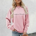 thumbnail image 4 of Coffee Book Sweatshirts for Women Long Sleeve Crewneck Letter Graphic Sweatshirt for Reading Enthusiasts Pullover Tops, 4 of 5