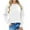 White, variant on fatyb Women's Casual Corduroy Sweatshirts Crew Neck Loose Pullover Long Sleeve Womens Solid Color Tops