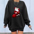 thumbnail image 2 of jsaierl Women's Christmas Sweatshirts Long Sleeve Santa Graphic Top Funny Crewneck Sweatshirt Loose Fit Pullover Womens Fall Fashion 2022, 2 of 4