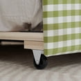 thumbnail image 5 of URTR Twin Size Daybed with USB Ports & Wave-Shaped Backrest, Twin To King Upholstered Plaid Linen Day Bed Frame for Bedroom, Living Room, Guest Room, Green, 5 of 9