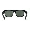 thumbnail image 4 of Mens Tempered Glass Lens Flat Top Rectangle Gangster Shade Sunglasses Rubberized Matte Black, 4 of 4