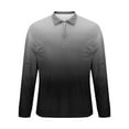 thumbnail image 6 of WRKEKC Men's Long Sleeve Shirts, Long Sleeve Tops for Men, Men's Casual Turndown Collar Gradient Print Pullover Fitness Sports Long Sleeve T-Shirt Blouse, 6 of 6
