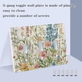 thumbnail image 3 of Yayeee Toggle Light Switch Wall Plate 2-Gang 4.56"x4.48" Decorative Outlet Cover, Colorful Wildflowers, 3 of 7