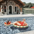 thumbnail image 2 of Swimline Watermelon Slice Floating Pool Island Red/Green 60'' Diameter, 2 of 6
