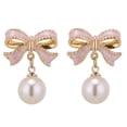 thumbnail image 6 of FENGGHAO Bow Pearl Ear Clips Korean Style Fashion Earrings Trendy Clip On Accessories Non Pierced Versatile Statement Pieces, 6 of 6