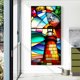 thumbnail image 5 of Pintura de diamante 5D DIY Taladro redondo completo Faro Vidrieras Decoración para el hogar JShteea El nuevo, 5 of 9