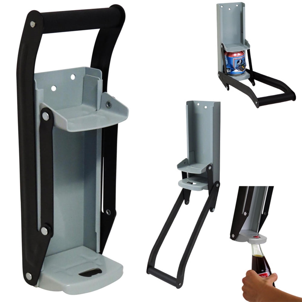 Metal Can Crusher Heavy-Duty Wall-Mounted Smasher Tool for Aluminum Beer Recycle 