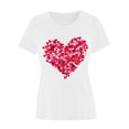 thumbnail image 4 of Valentines Shirt for Women, Heart T Shirts Women, Short Sleeve Tops Trendy Women's Round Neck Print Casual Short Sleeved Tops Crew Neck Blouse Shirt, 4 of 4