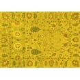 thumbnail image 1 of Ahgly Company Machine Washable Indoor Rectangle Oriental Yellow Traditional Area Rugs, 8' x 12', 1 of 4