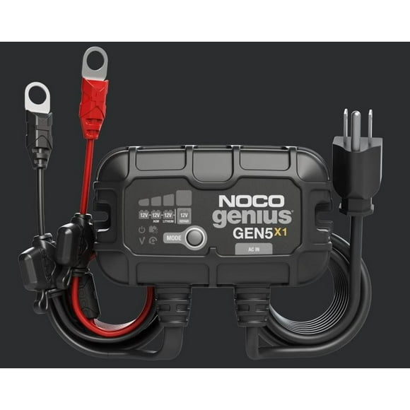 Noco Battery Charger GEN5X1 For 12 Volt Batteries; 1 Bank Onboard Charger; 120 To 240 Volt AC/50 To 60 Hz; 5 Amp Charging Current; With Two Self-Tapping Screw