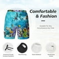 thumbnail image 4 of Kdxio Corals And Tropical Fish Print Men'S Swim Trunks With Compression Liner 7 Inch Inseam Quick Dry Swim Shorts, 4 of 7