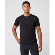 Real Essentials 4 Pack: Men's Dry-Fit Short Sleeve Pocket Crew Performance Athletic T-Shirt (Available in Big & Tall)