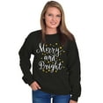 thumbnail image 3 of Christmas Merry and Bright Star Women Crewneck Sweatshirt Brisco Brands S, 3 of 6