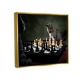 thumbnail image 4 of Stupell Industries Cats Playing Chess Animals & Insects Photography Gold Floater Framed Canvas Art Print Wall Art, 31 x 25, 4 of 10