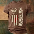 thumbnail image 2 of WAYUTE 250 Anniversary USA Shirt for Man National Flag Colors Patriotic Graphic Casual Crewneck Tee for Daily Wear Independence Day T Shirts, 2 of 3