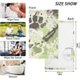 thumbnail image 2 of Coolnut Bathroom Hand Towels 2 Pcs Paw Print Green Print, Cotton Bath Towels Thin Water Absorbent Lightweight Quickdry for Bathroom Ktichen Travel Gym, 16"×28", 2 of 6