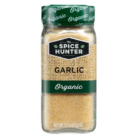 THE SPICE HUNTER: 100% Organic Granulated Garlic, 2.2 oz