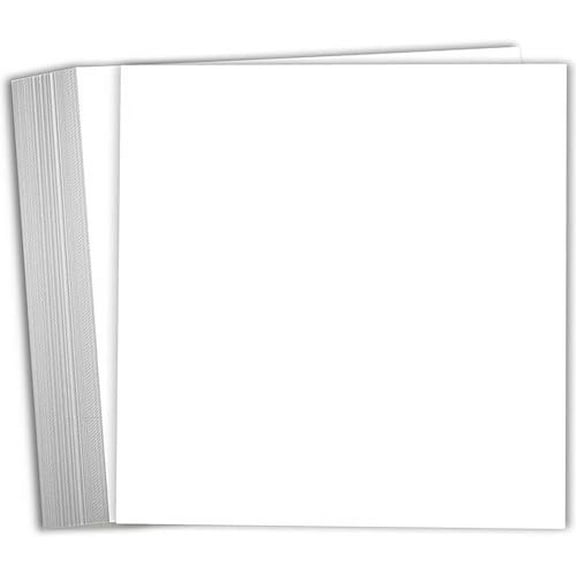 Hamilco 6x6 White Scrapbook Cardstock Paper 65lb Cover 100 Pack