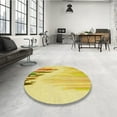 thumbnail image 4 of Ahgly Company Machine Washable Indoor Square Transitional Yellow Area Rugs, 8' Square, 4 of 7