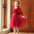 thumbnail image 3 of HAYIMI Child Dress For Girls Elegant Pageant Performance Recital Party Gown With Sequins Soft Special Occasion Back To School Swing Flowy Kids Sundress, 3 of 8
