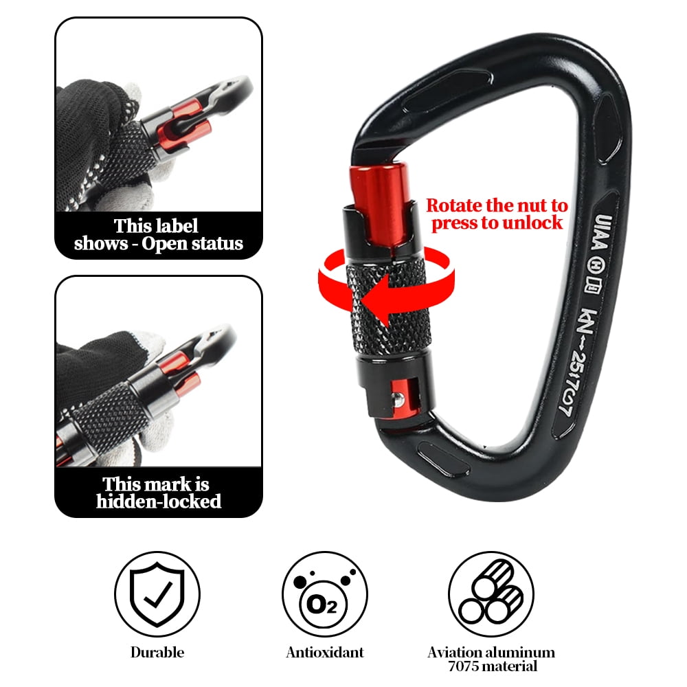 Tree Climbing Gear，Tree Climbing Spikes, Tree Climbing Gear with Adjustable Climbing Straps and Steel Core Flip Line, Rock Climbing Kit with Triple Lock Lanyard Adjuster