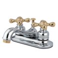 thumbnail image 1 of Kingston Brass KB604AX Lavatory Faucet Retail Pop-Up, Chrome & Polished Brass, 1 of 2