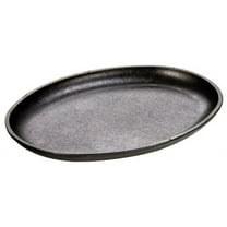 Lodge Cast Iron 10" x 7.5" Handle-less Oval Serving Griddle, LOSH3