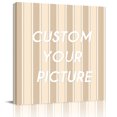 thumbnail image 2 of Brown Stripe Wall Art Painting on Canvas, Modern Farmhouse Texture Geometric Canvas Art Home Prints Wall Art Framed Modern Artwork for Living Room Bedroom Wall Decor 16x16in, 2 of 9