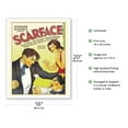 thumbnail image 2 of Scarface - Starring Paul Muni Boris Karloff - Vintage Film Movie Poster c.1932 - Fine Art Matte Paper Print (Unframed) 16x20in, 2 of 4