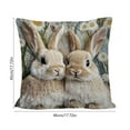 thumbnail image 3 of YingYouFu Easter Throw Pillow Covers Lmitation Embroidery Printing Around The Rabbit Printed Decorative Pillow Case Cushion Cover Home Decoration, 3 of 6